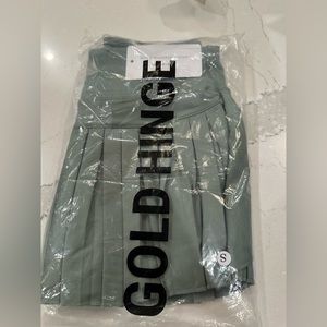 Gold Hinge Tennis Skirt Sea Green